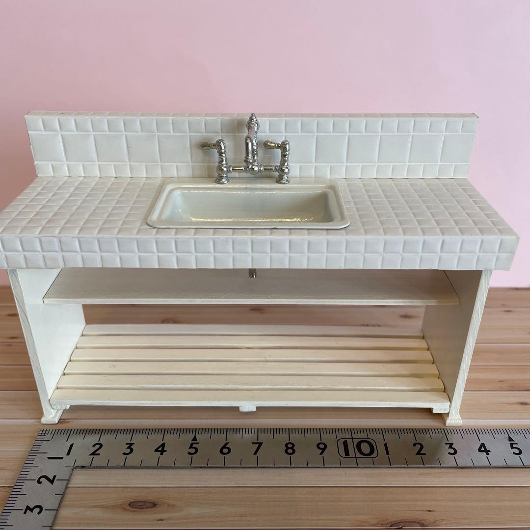 1/12ドールハウス ミニチュア リーメント●シンク キッチン●ミニ厨房庵 金属