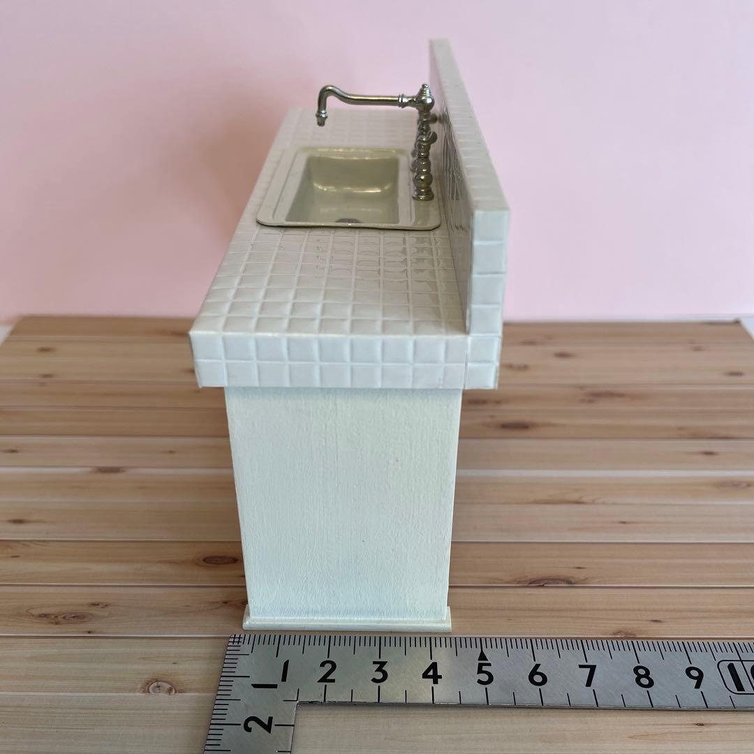 1/12ドールハウス ミニチュア リーメント●シンク キッチン●ミニ厨房庵 金属