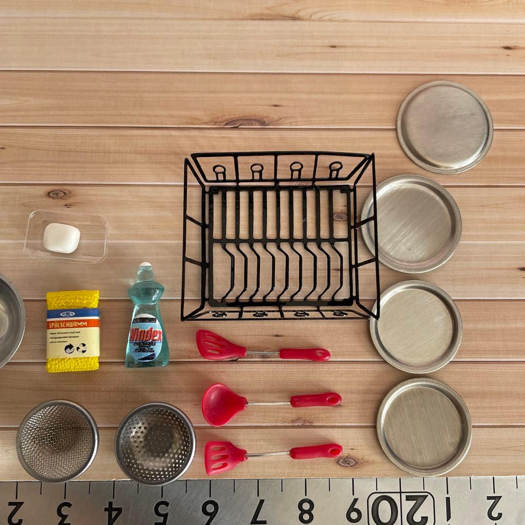 1/12ドールハウス ミニチュア リーメント●シンク キッチン●ミニ厨房庵 金属