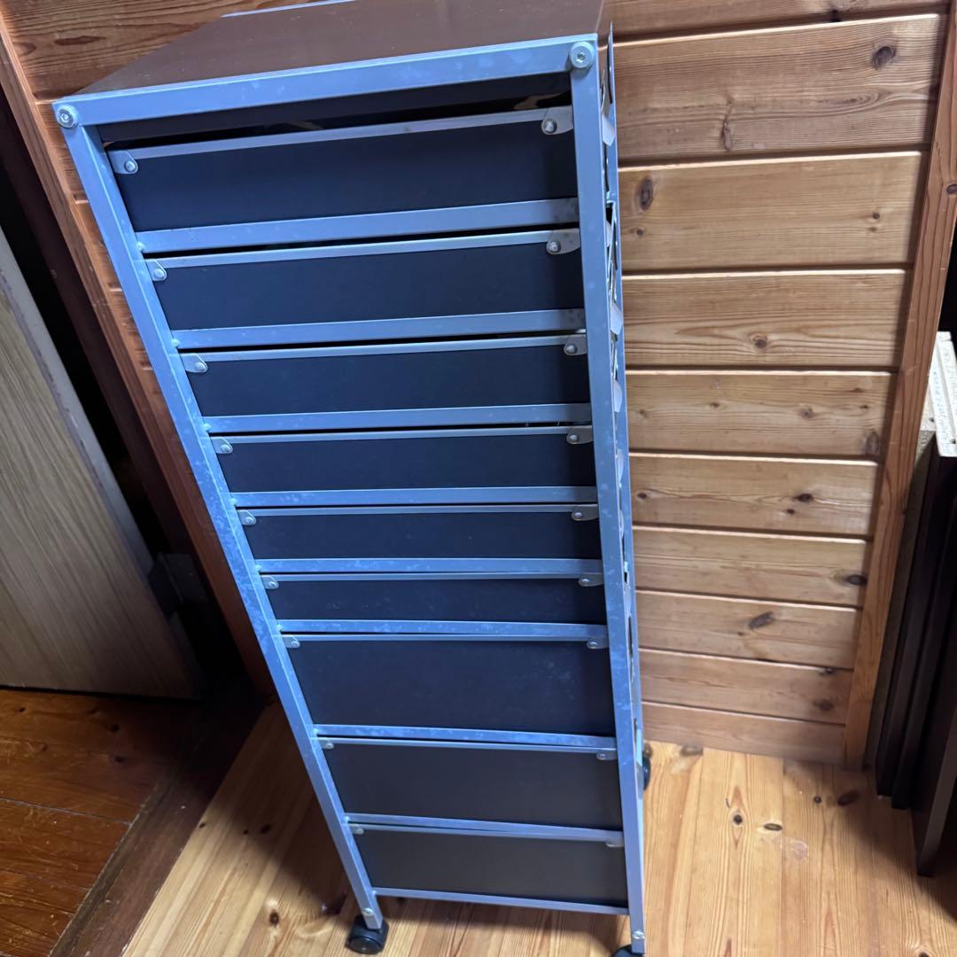 硬質パルプ 9段 キャスター付き 書類ケース レターケース スチール多段チェスト