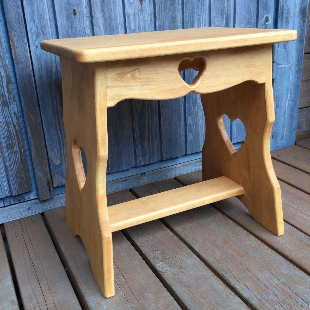 アメリカンカントリー家具　カントリーハート　ベンチ型　スツール