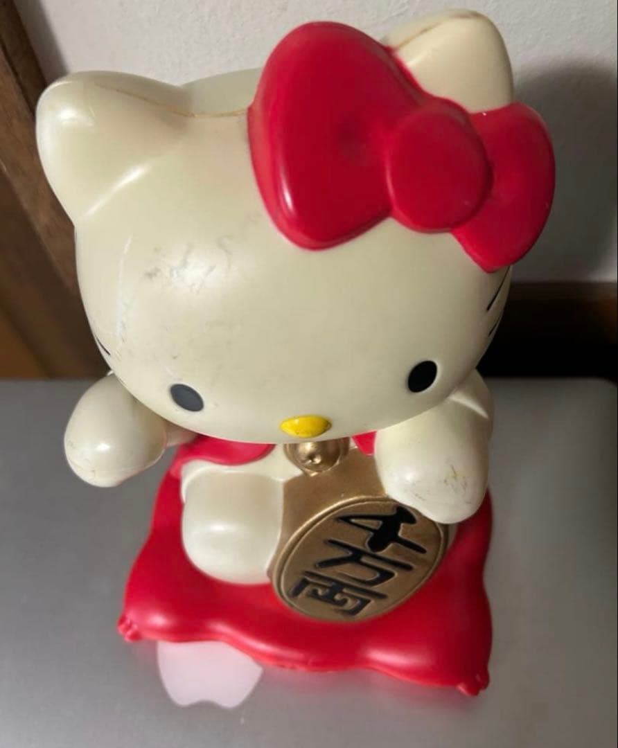 キティ　招き猫貯金箱　レトロ