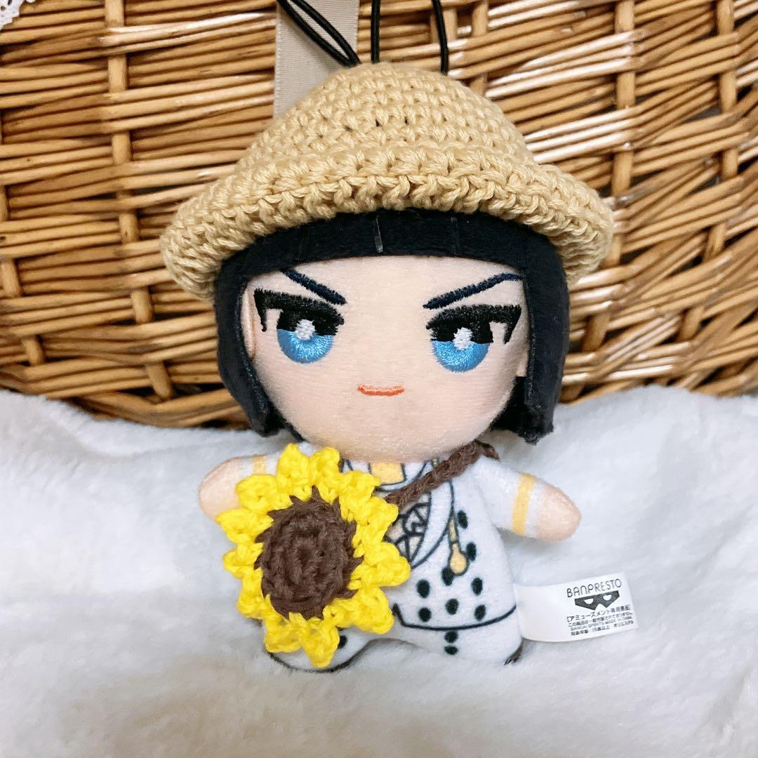10㎝ ちびぐるみ　おまんじゅう　ぬい服　ぬいぐるみ　麦わら帽子　ひまわりバッグ