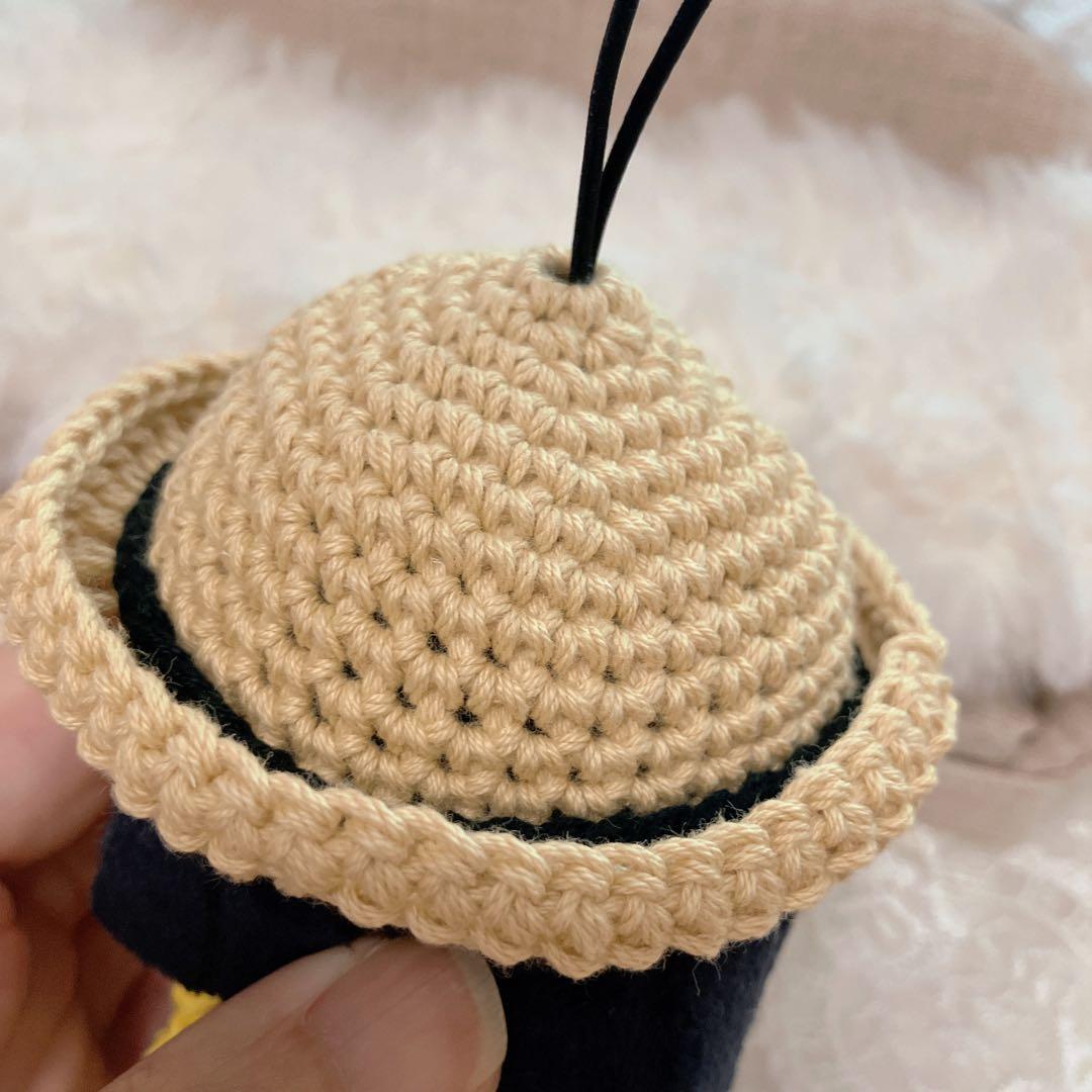 10㎝ ちびぐるみ　おまんじゅう　ぬい服　ぬいぐるみ　麦わら帽子　ひまわりバッグ