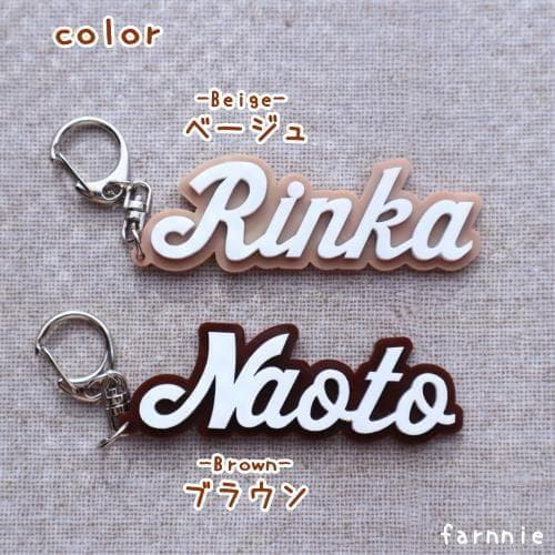 【990円】3Ｄcafeカラーのアクリルネームキーホルダー【オーダー】