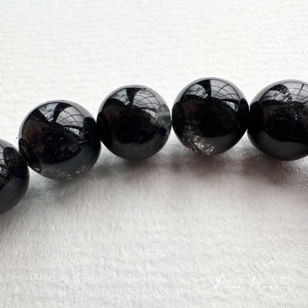 【タイチンルチル×ブラックルチル】黄金の光を宿す存在感 天然石 ブレスレット