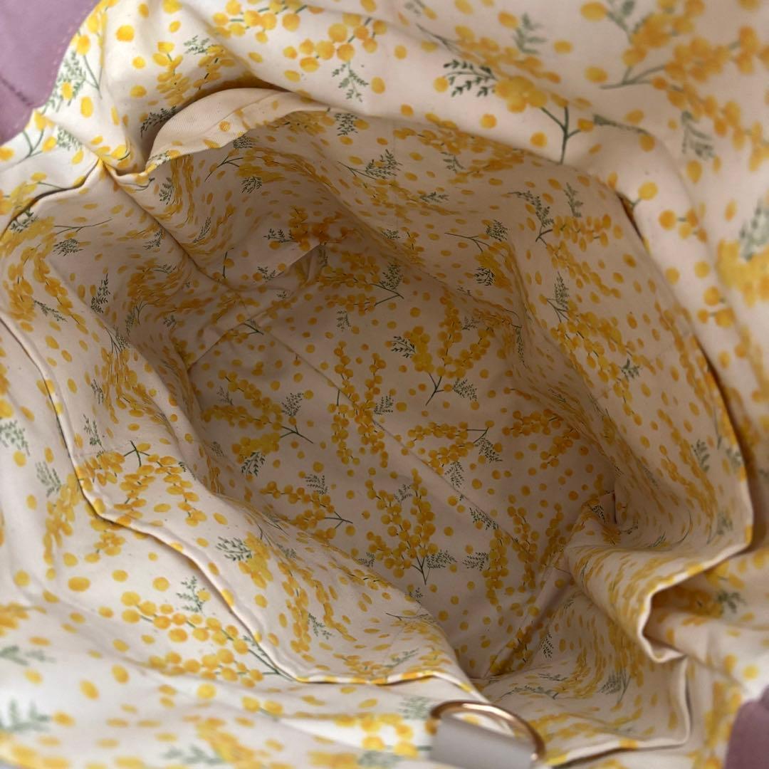 【はるちゃん★☆】大きなリボンのトートバッグLサイズ　帆布　ファスナー開閉