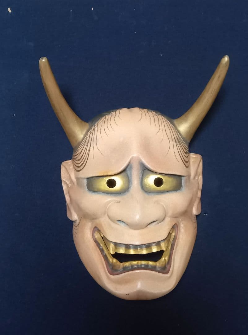 木彫り能面　般若