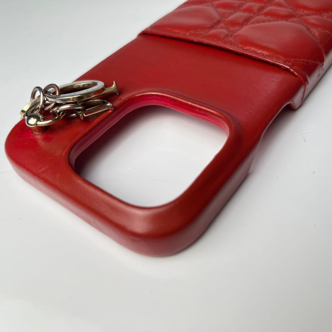 【極美品】LadyDior iPhone14proケース カナージュ ラムスキン