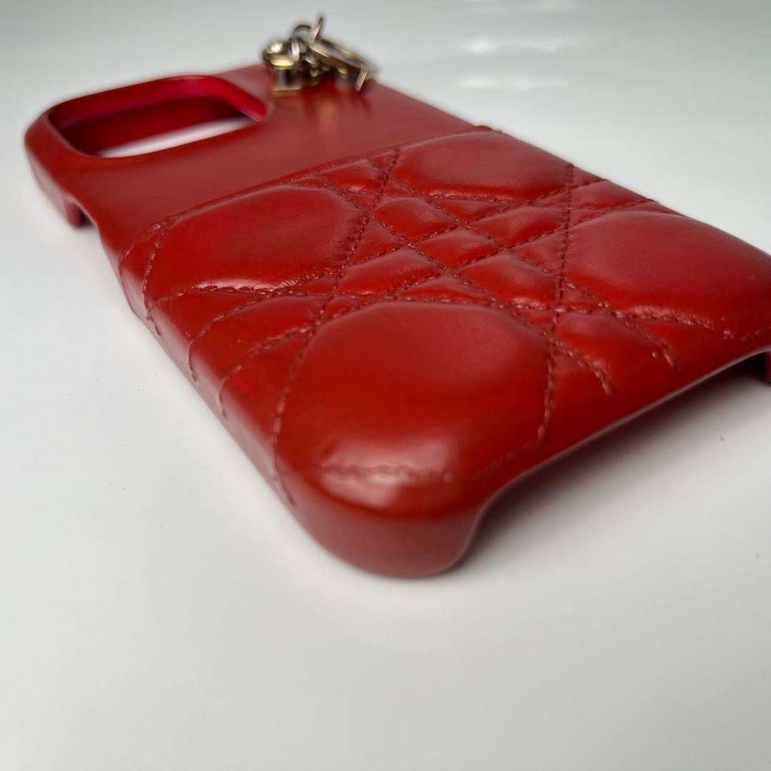 【極美品】LadyDior iPhone14proケース カナージュ ラムスキン