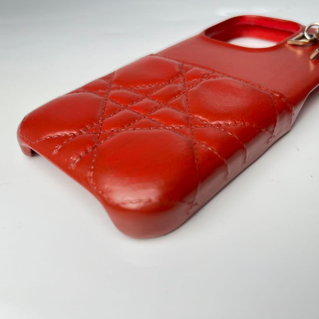 【極美品】LadyDior iPhone14proケース カナージュ ラムスキン