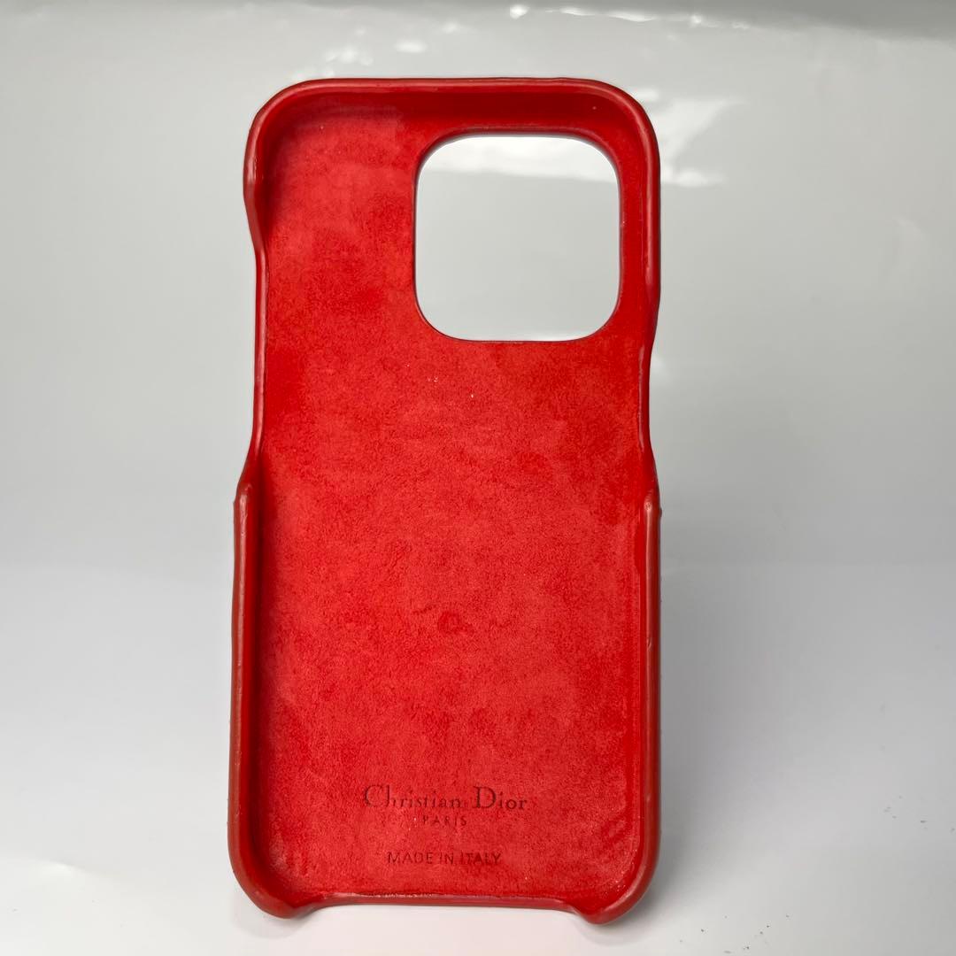 【極美品】LadyDior iPhone14proケース カナージュ ラムスキン
