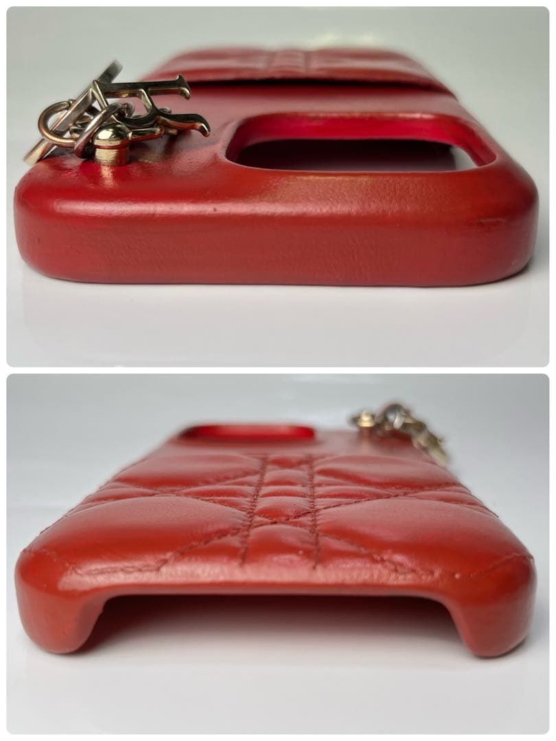 【極美品】LadyDior iPhone14proケース カナージュ ラムスキン