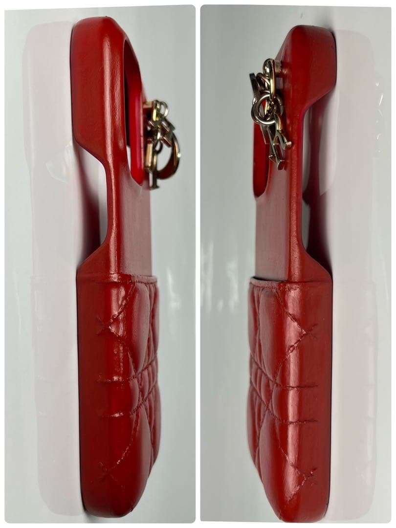 【極美品】LadyDior iPhone14proケース カナージュ ラムスキン