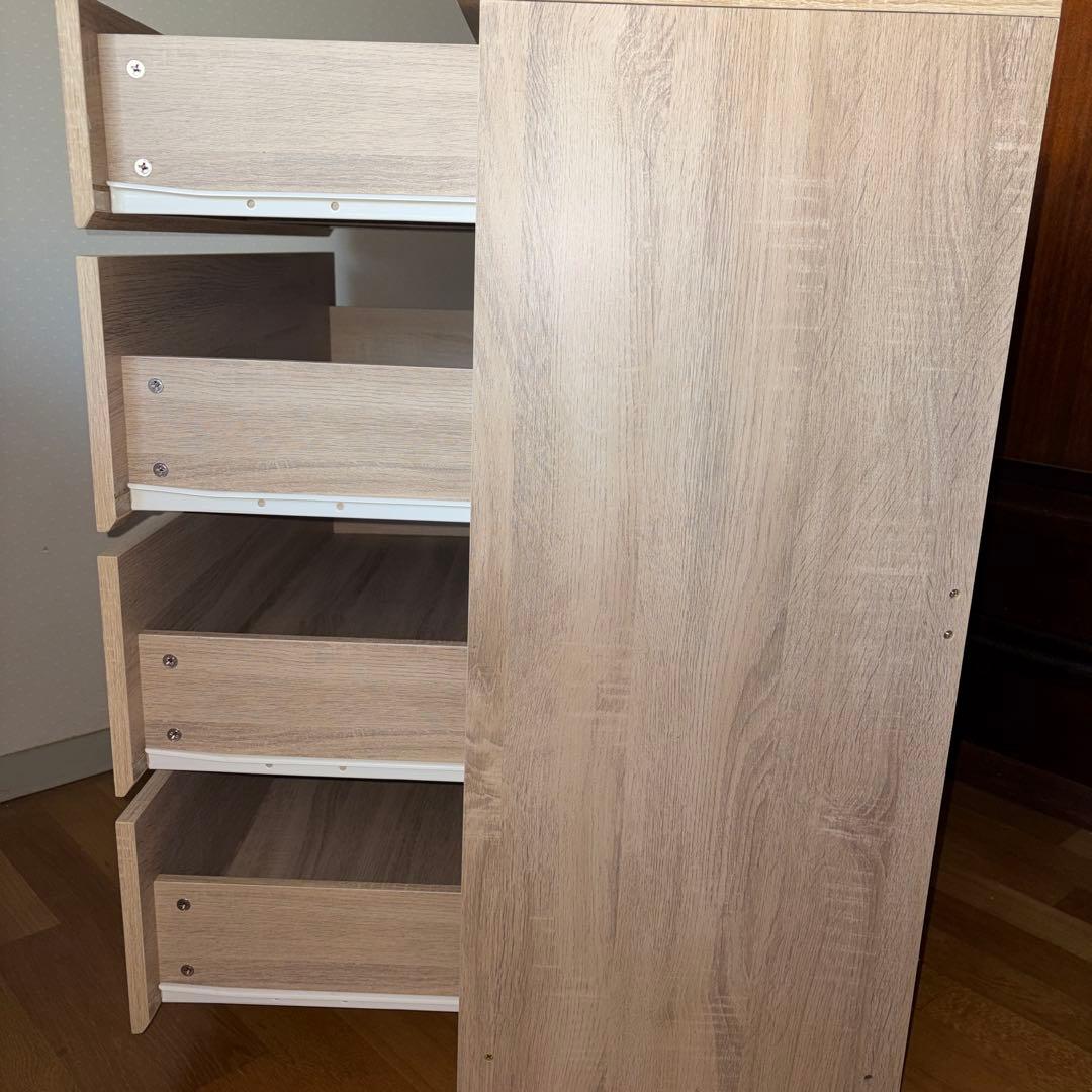 ニトリ4段チェスト　オーク