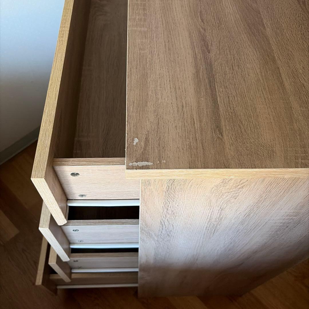 ニトリ4段チェスト　オーク