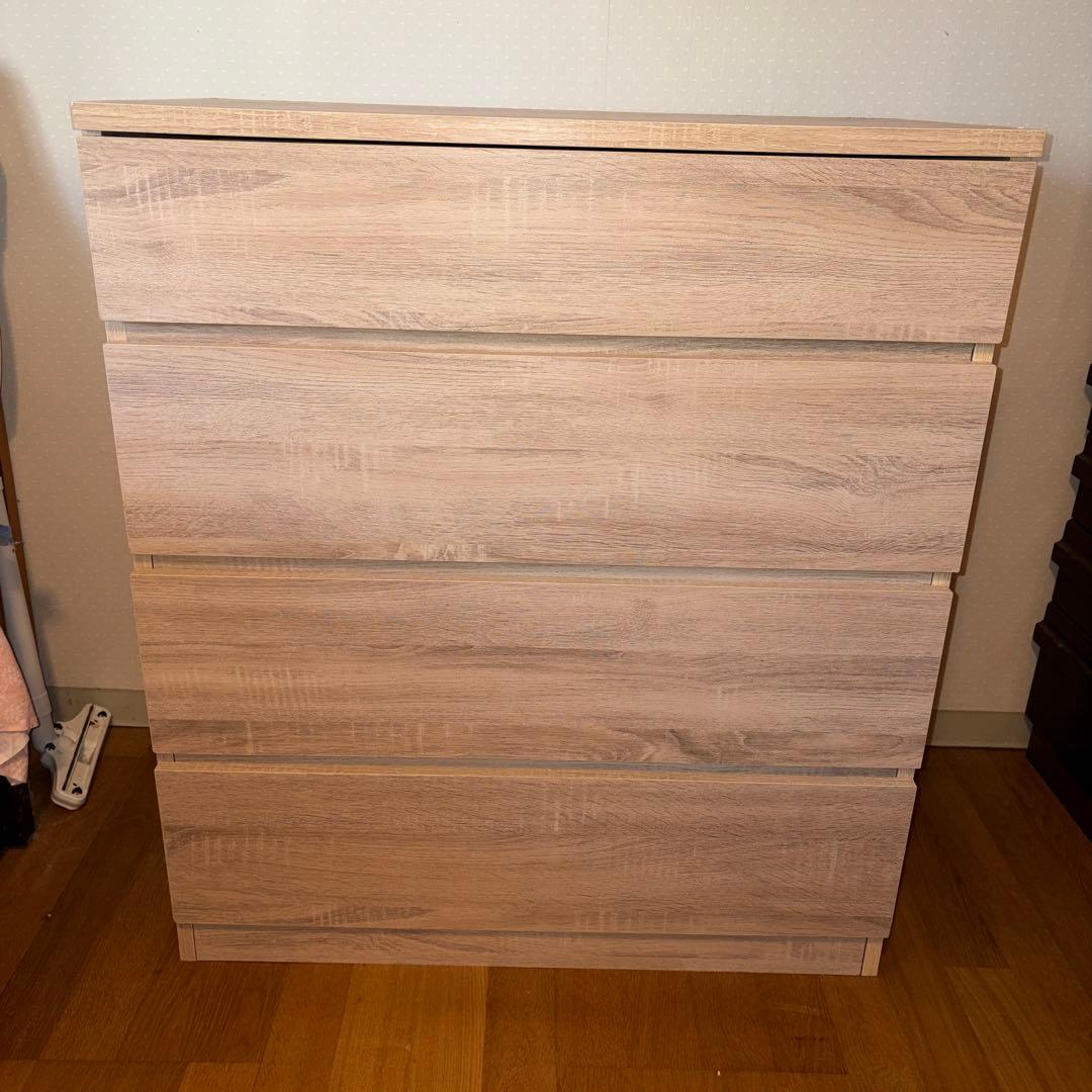 ニトリ4段チェスト　オーク