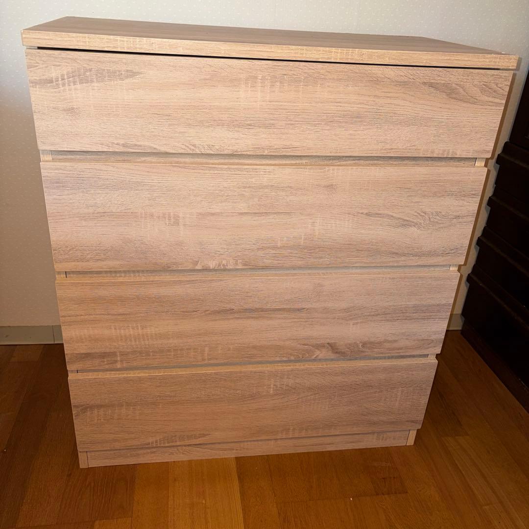 ニトリ4段チェスト　オーク