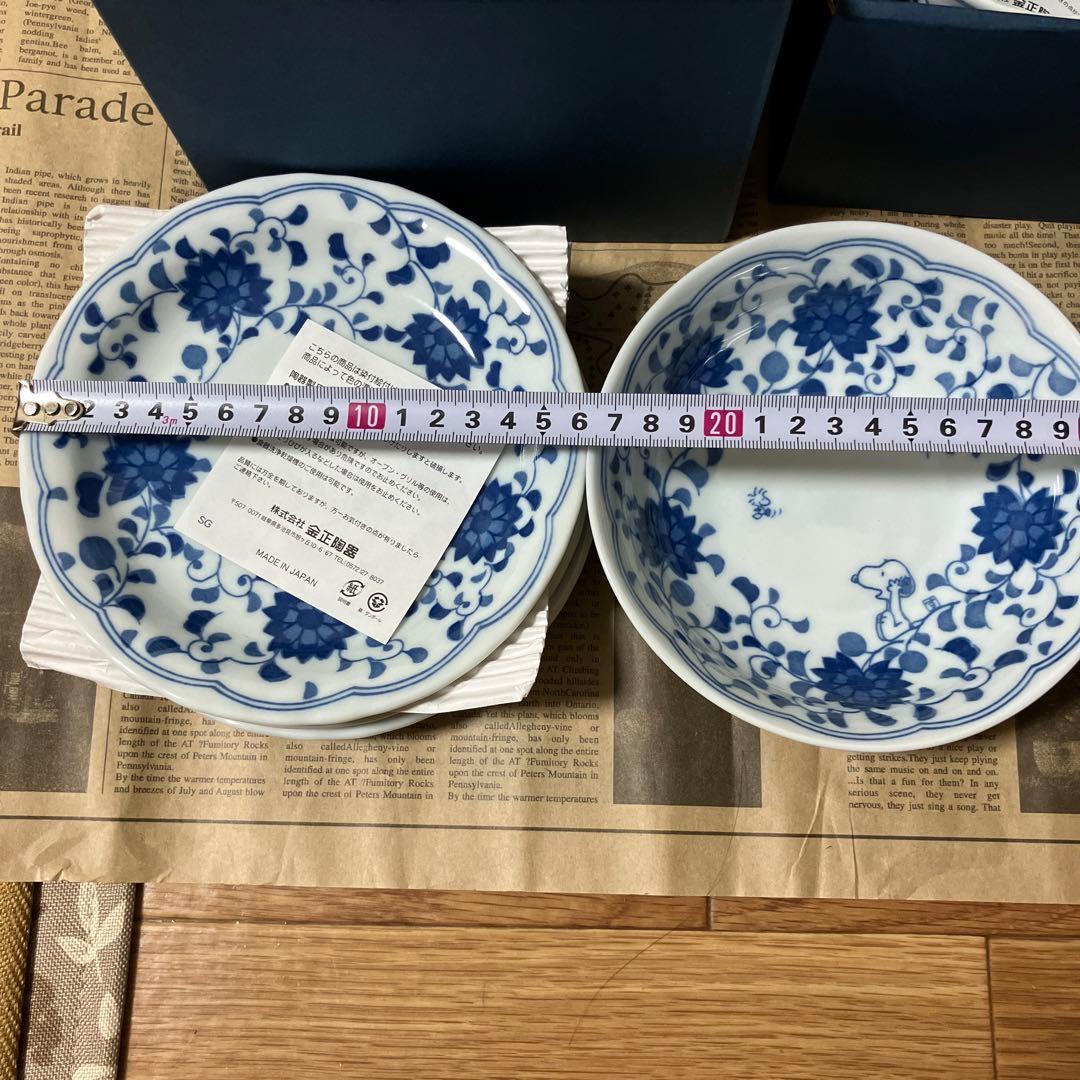 スヌーピー藍唐草食器