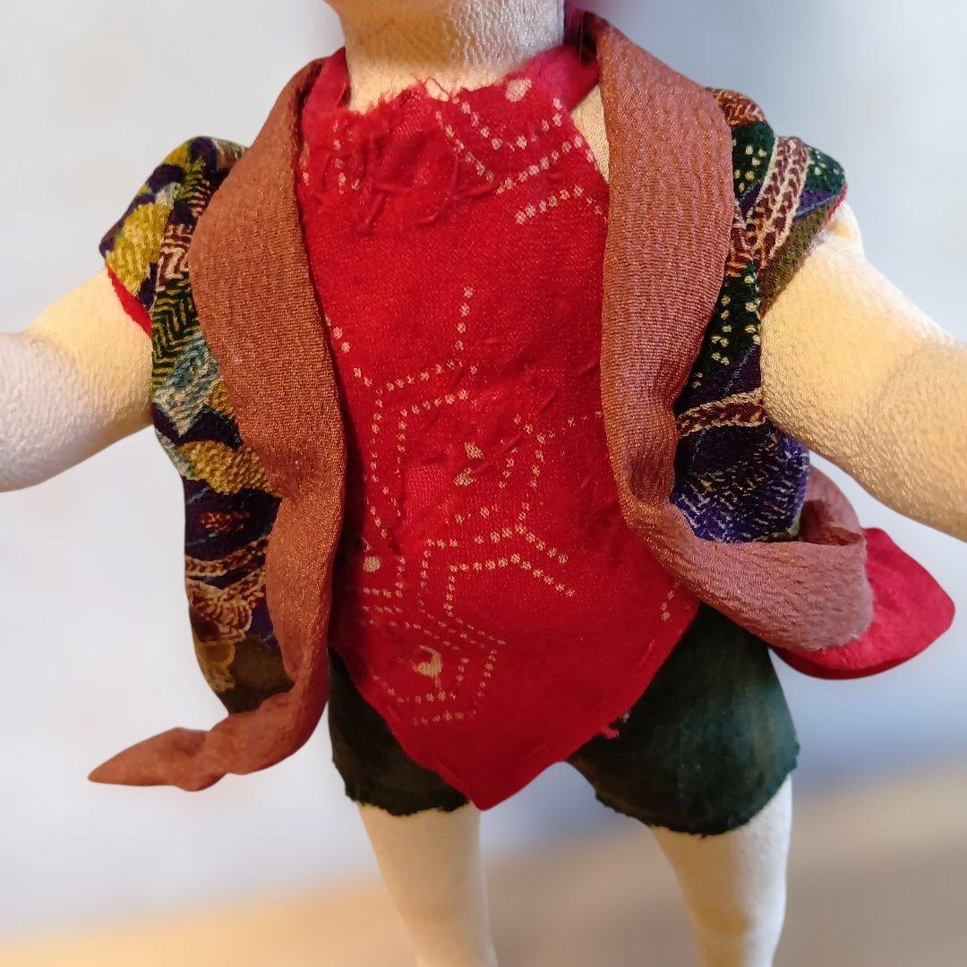 人形 「生きとし生けるもの」創作人形 布貼りハンドメイド