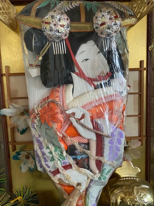 羽子板飾り ガラスケース オルゴール付き