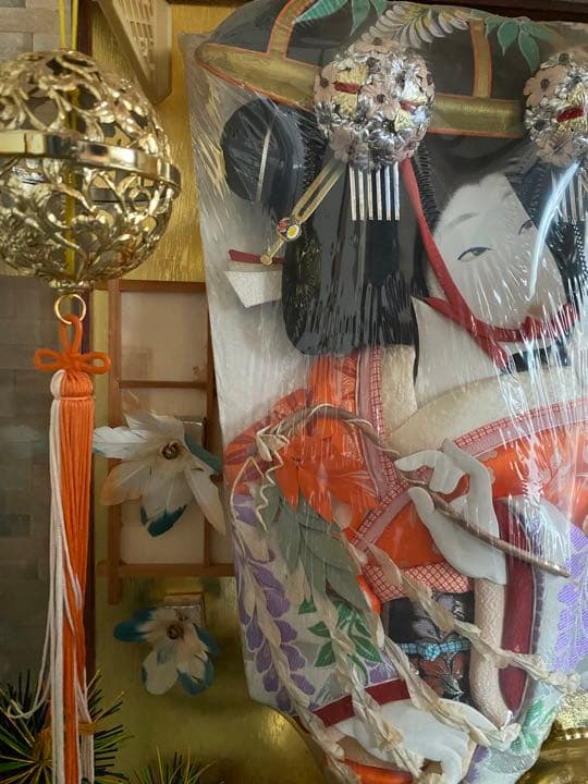 羽子板飾り ガラスケース オルゴール付き