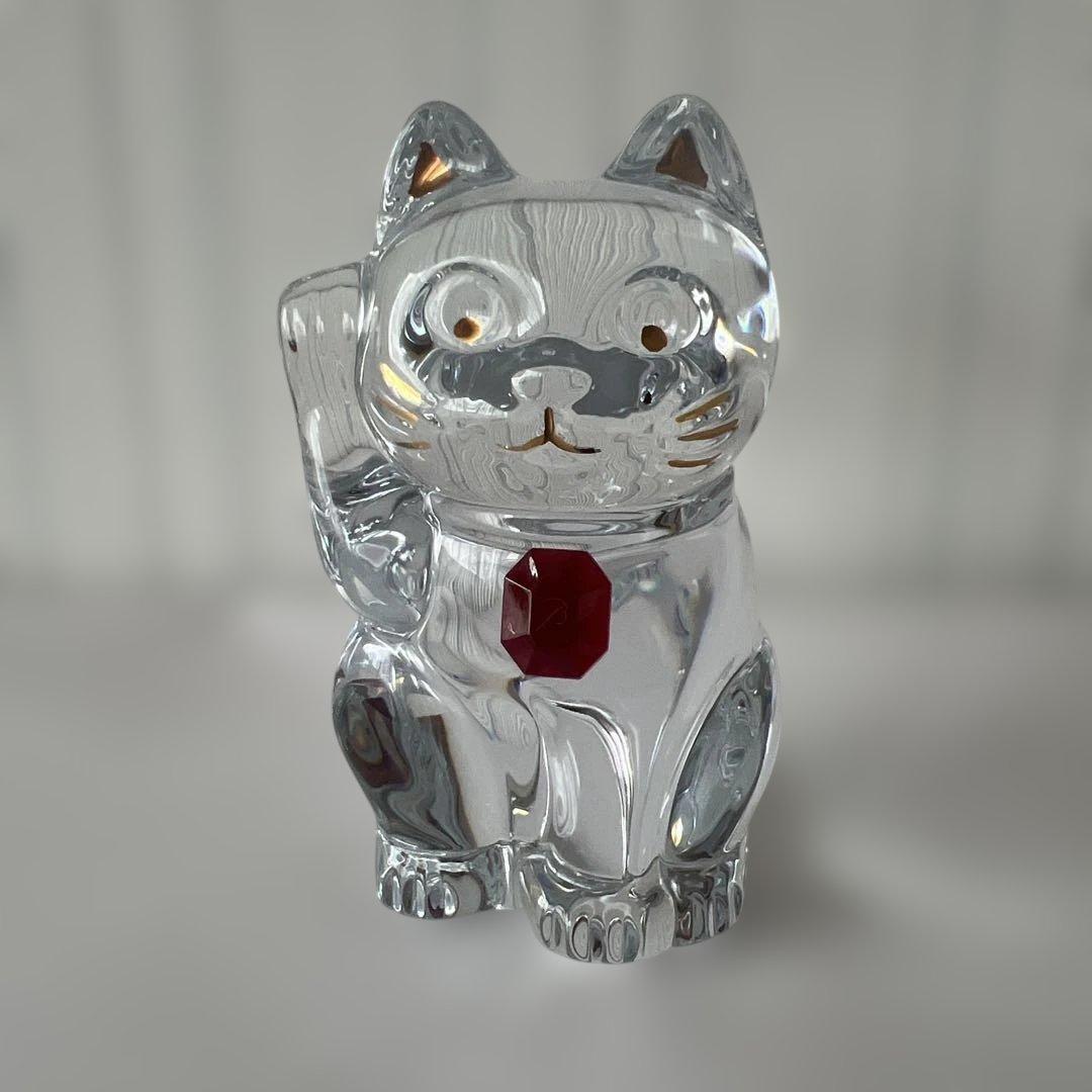 バカラ招き猫　極美レッドオクタゴン