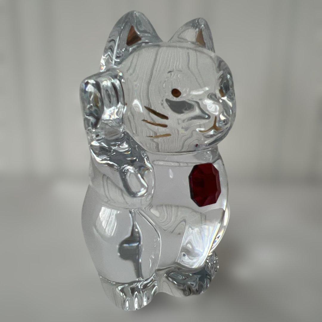 バカラ招き猫　極美レッドオクタゴン