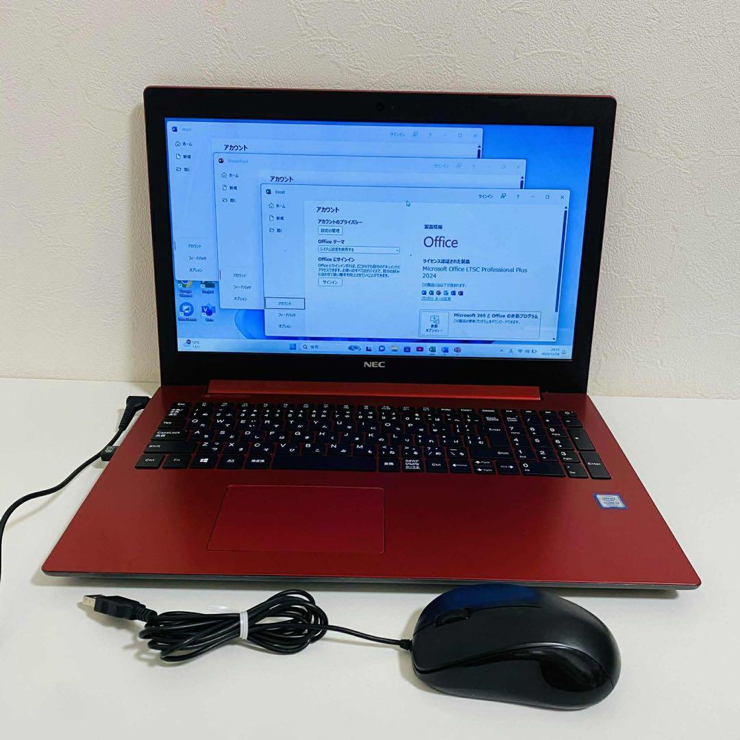 Y986 NECノートパソコンSSD第7世代WEBカメラWin11オフィス付き