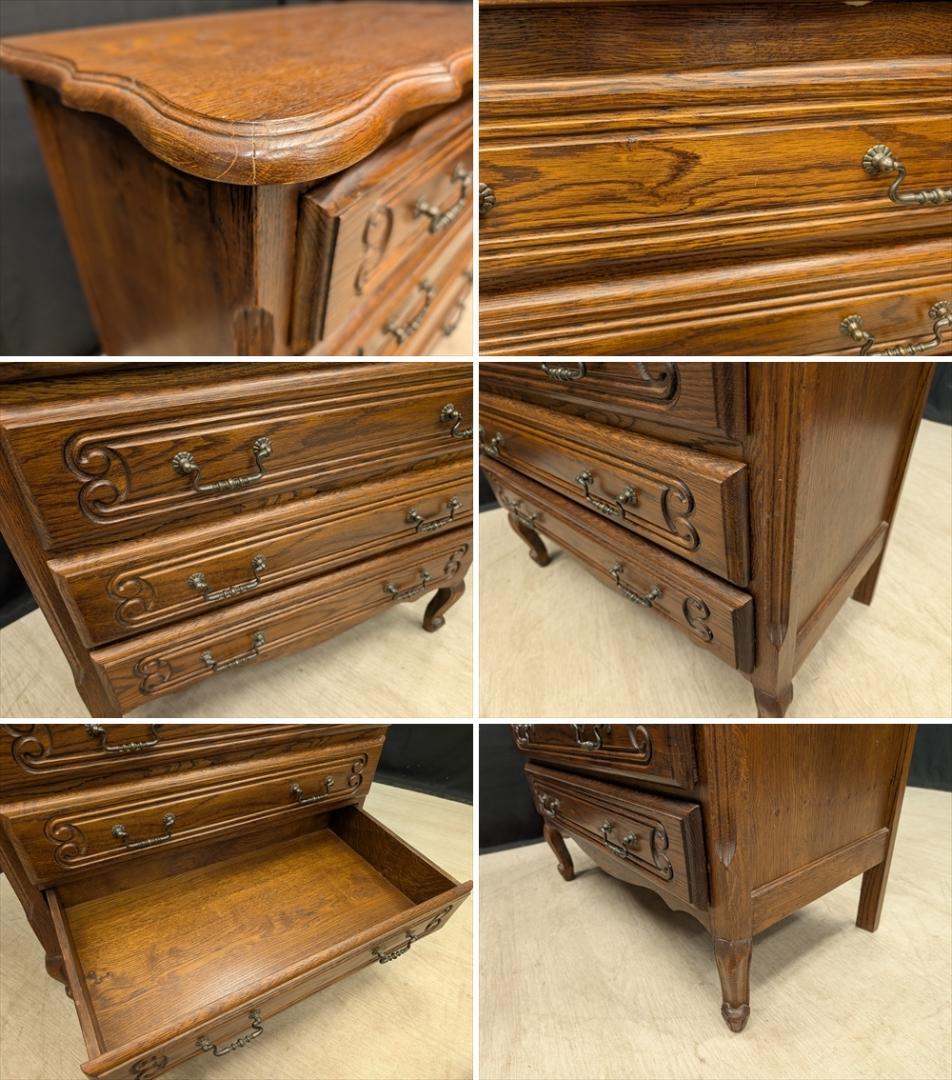 三越家具　ブルージュ　猫脚　オーク　チェスト　箪笥　タンス　引き出し　ドロワー