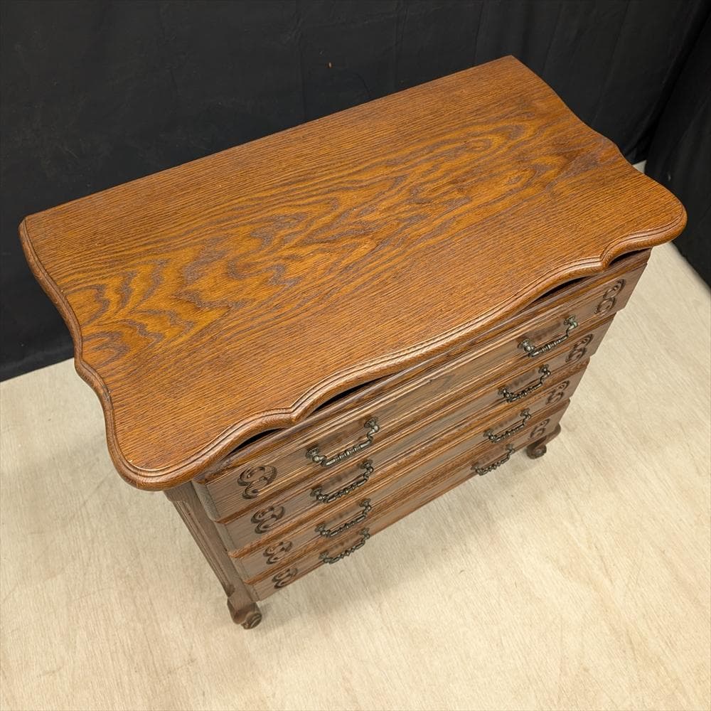 三越家具　ブルージュ　猫脚　オーク　チェスト　箪笥　タンス　引き出し　ドロワー