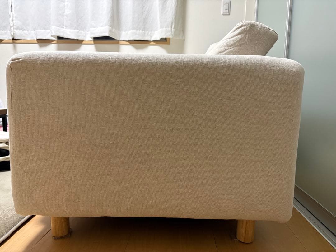 【美品】無印良品　２．５シーター・フェザー・ポケットコイル　ソファ