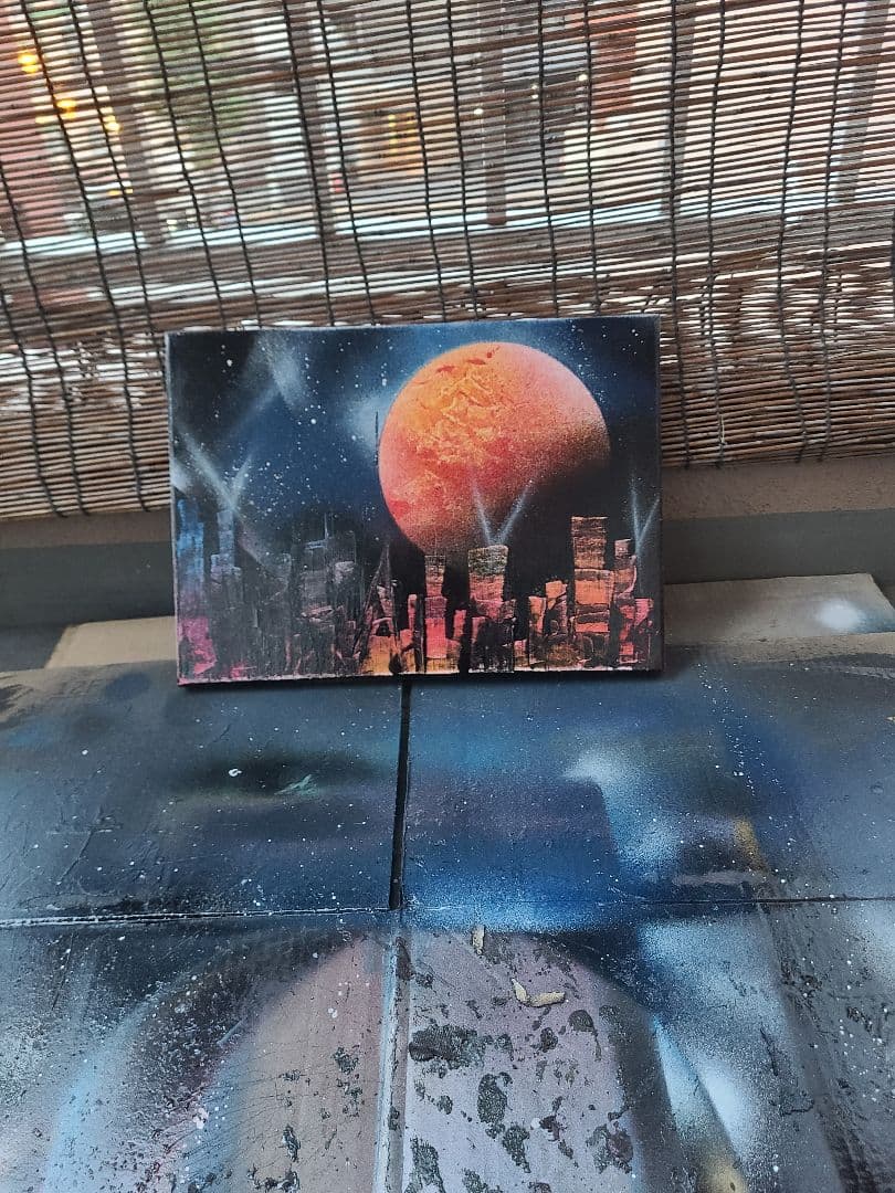 夜景 スプレーアート