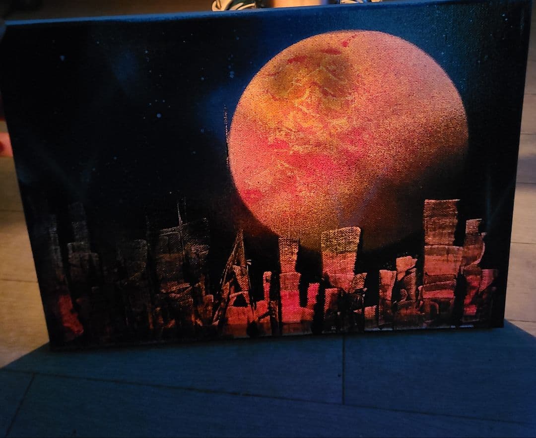 夜景 スプレーアート