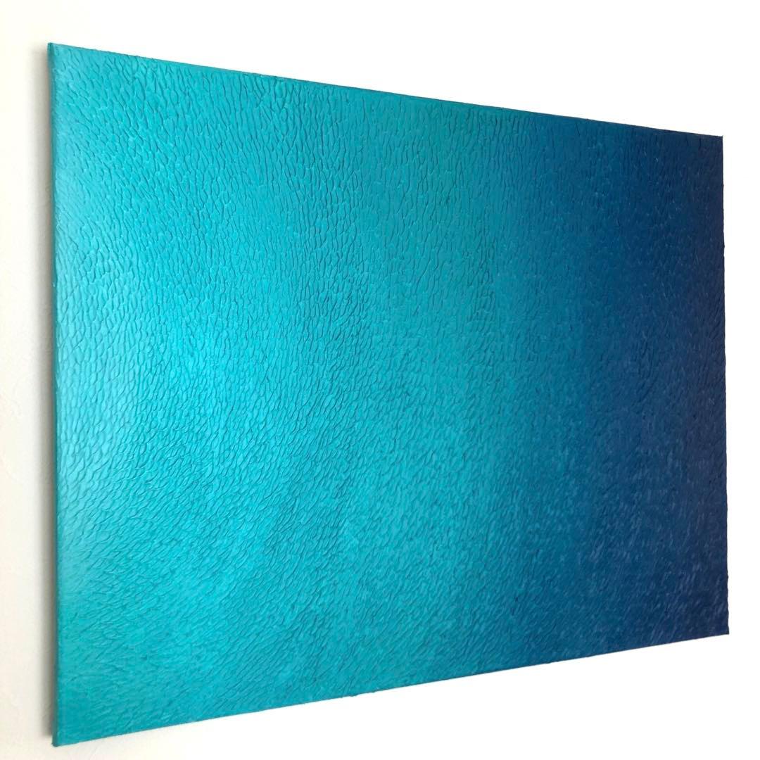 テクスチャーアート・海大きいサイズ＊キャンバスアクリル画海の絵画海アート原画青い