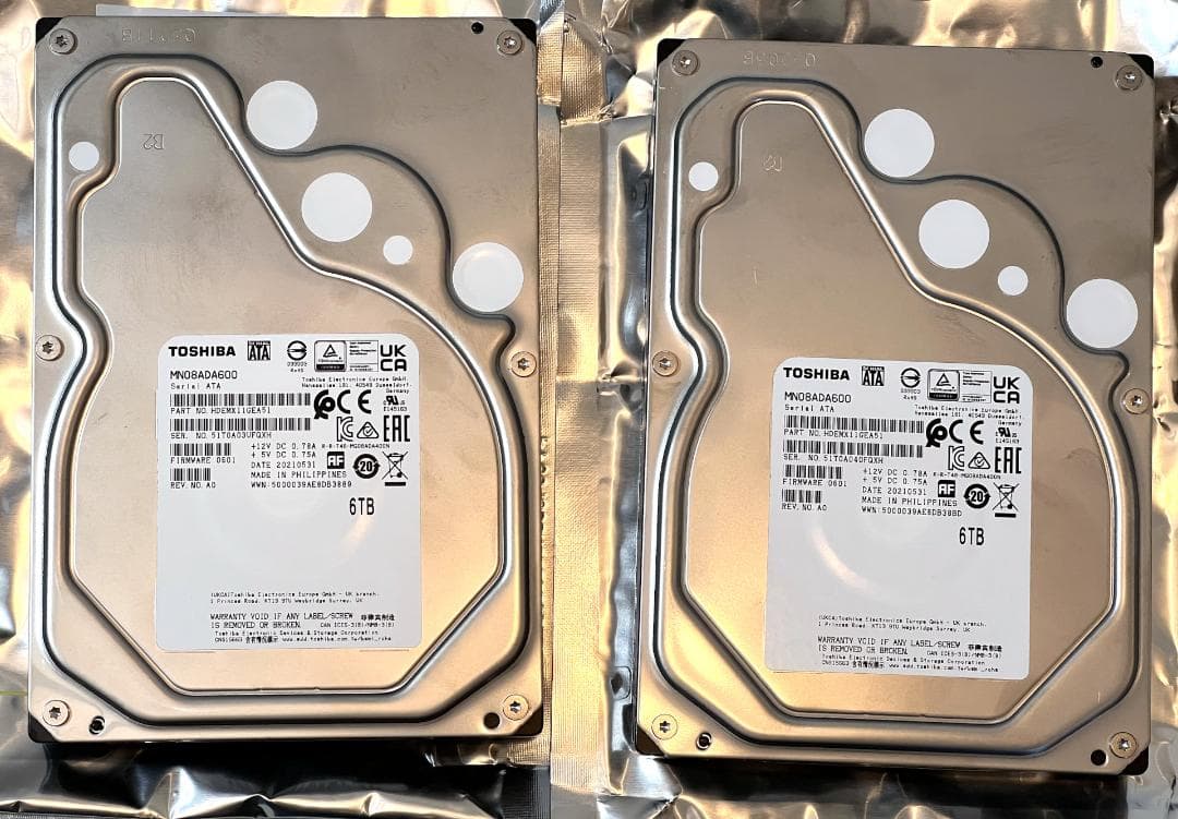 HDD2台 MN08ADA600/JP [6TB SATA600 7200]