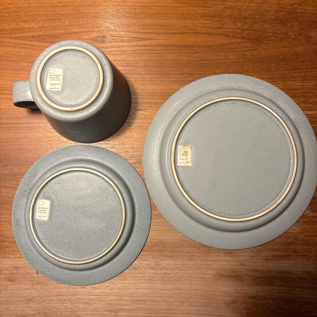 イイホシユミコ　アンジュール　カップ＆ソーサー　プレート　3点セット