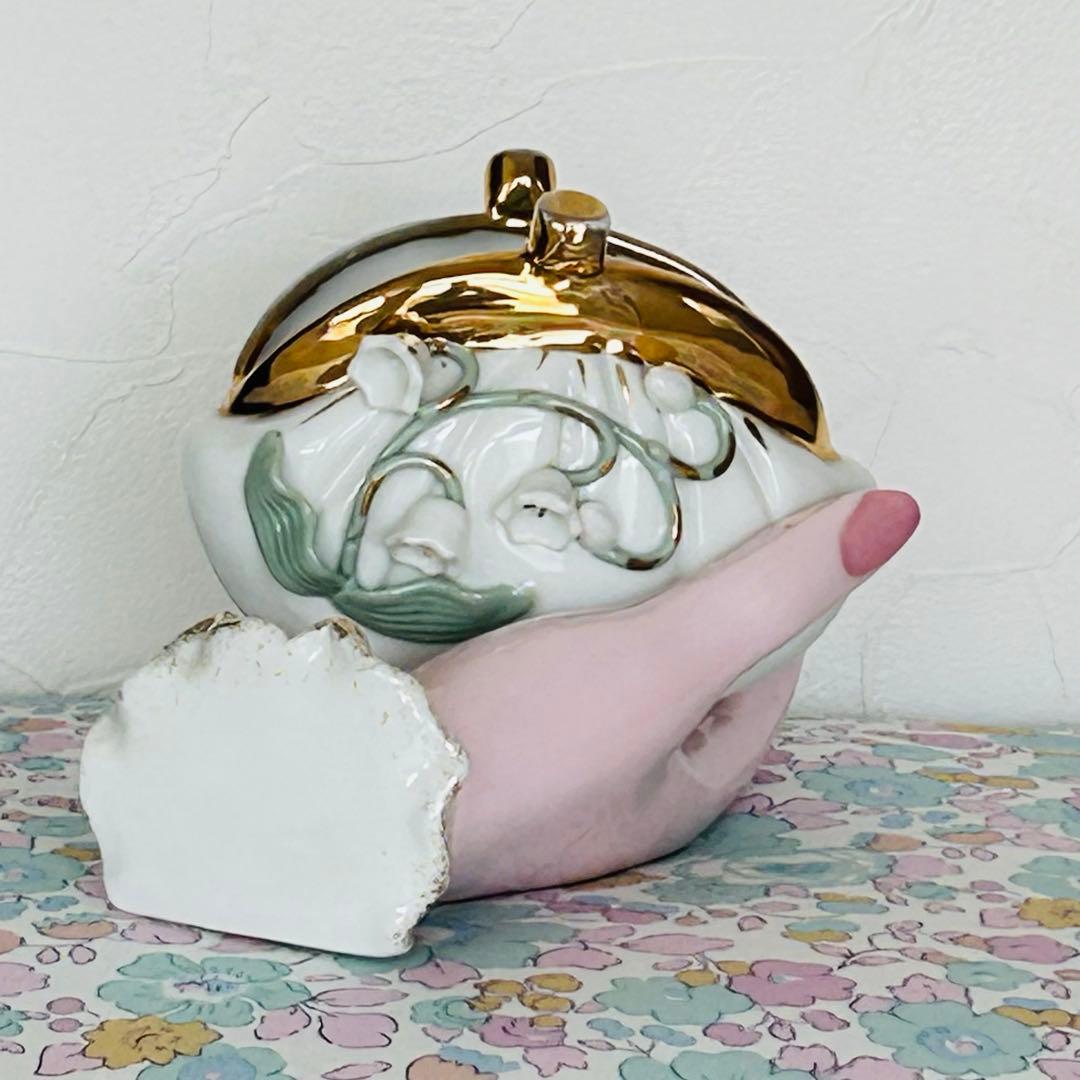 Napco ナプコ　ハンド　すずらんのパースと手　陶器