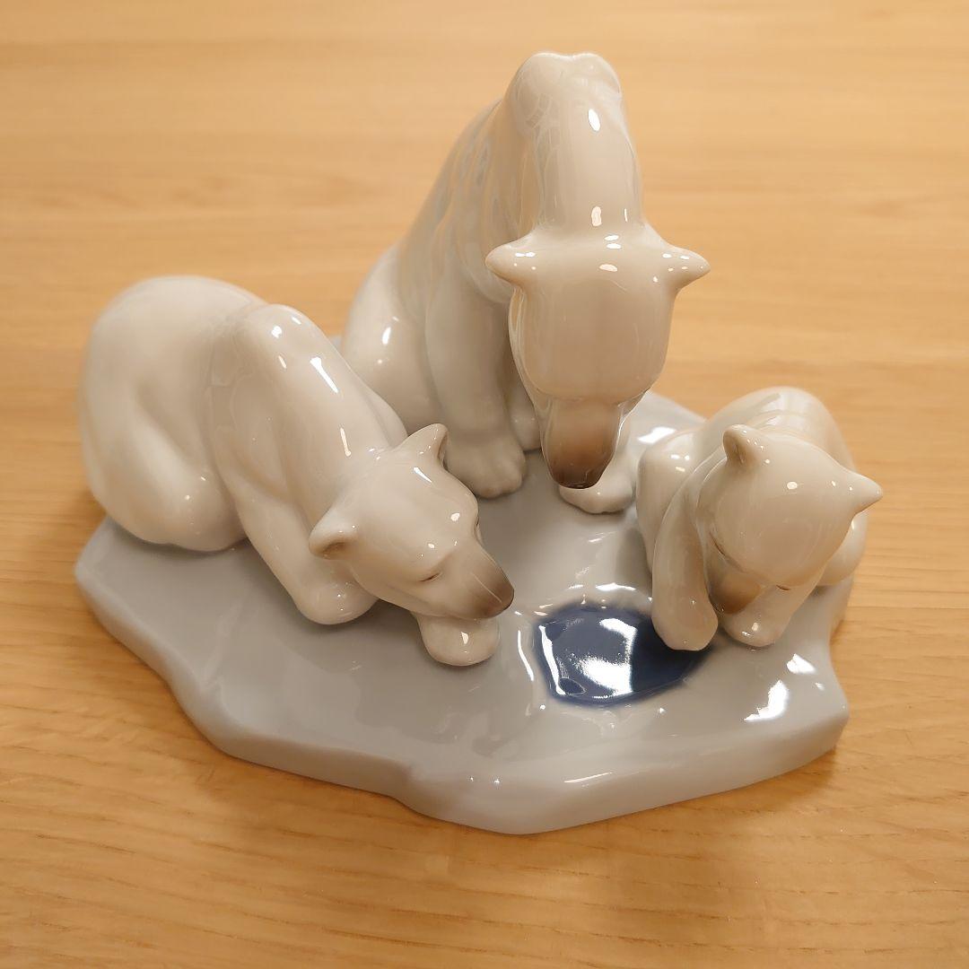 【極美品 絶版 希少】LLADRO リヤドロ No.1443「白熊の家族」