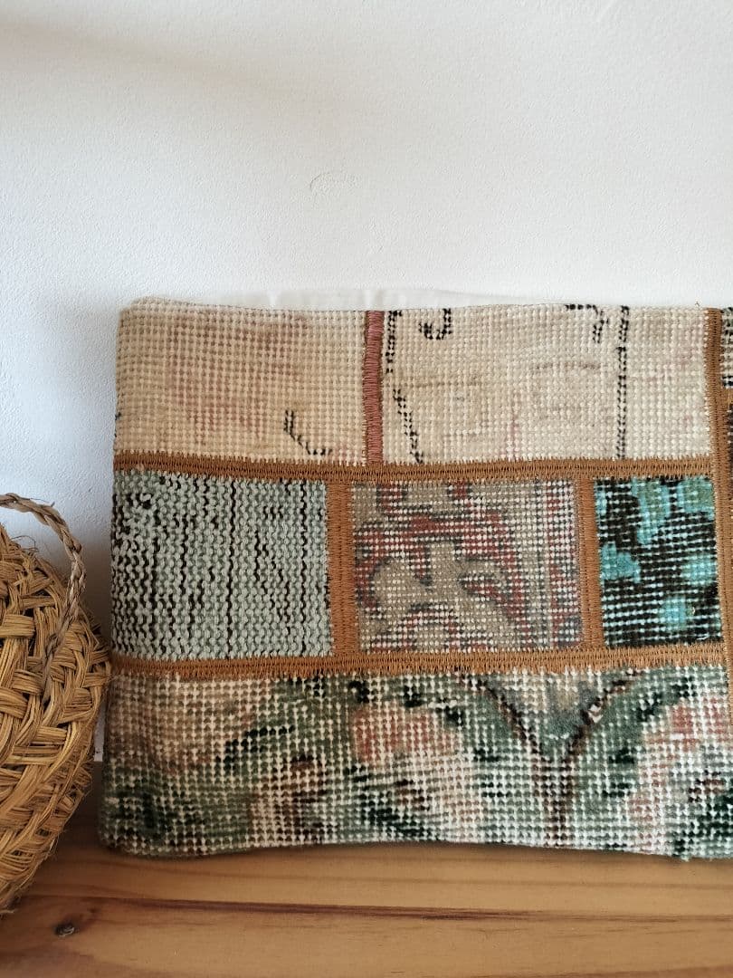 トルコラグクッションカバー　パッチワーク　No.644