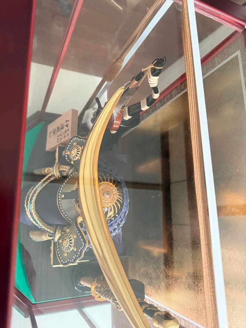 五月人形 兜飾り ガラスケース入り オルゴール付き