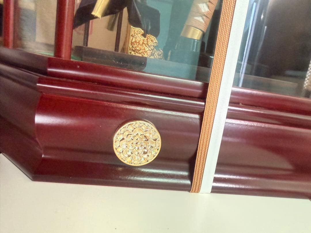 五月人形 兜飾り ガラスケース入り オルゴール付き