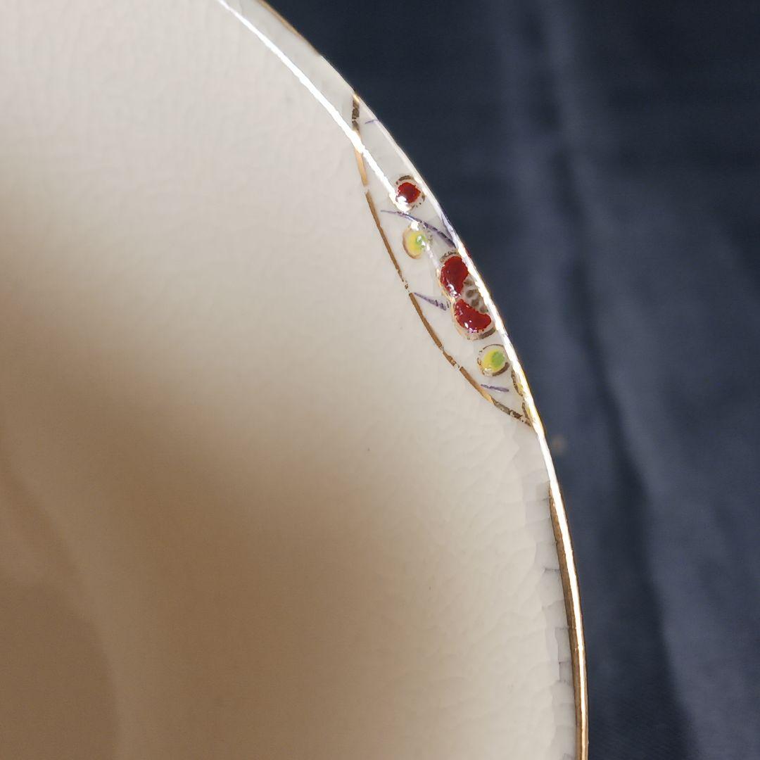 Y3386-2 仁清写 熨斗色絵金彩 小鉢碗 5客セット 共箱