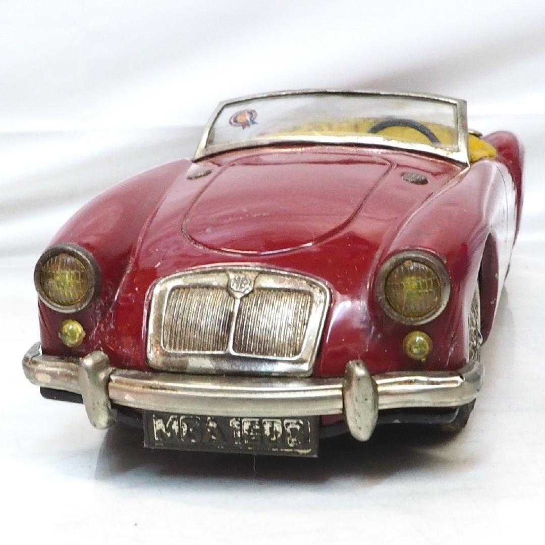 旭玩具【MG MGA 1600カブリオレ 赤】ブリキ tin toy car箱無
