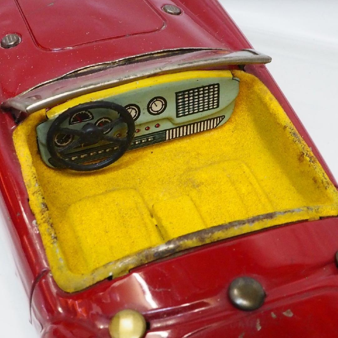 旭玩具【MG MGA 1600カブリオレ 赤】ブリキ tin toy car箱無
