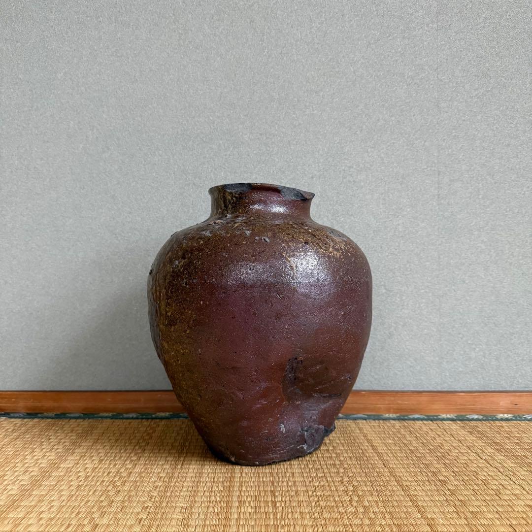 古常滑 自然釉 壺 種壺 桃山時代 古瀬戸 古備前 古信楽 古美術 骨董 古道具