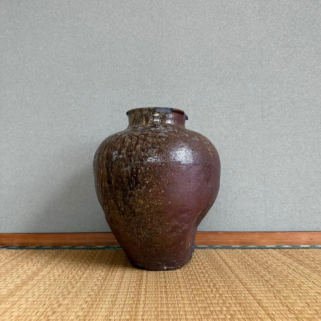 古常滑 自然釉 壺 種壺 桃山時代 古瀬戸 古備前 古信楽 古美術 骨董 古道具