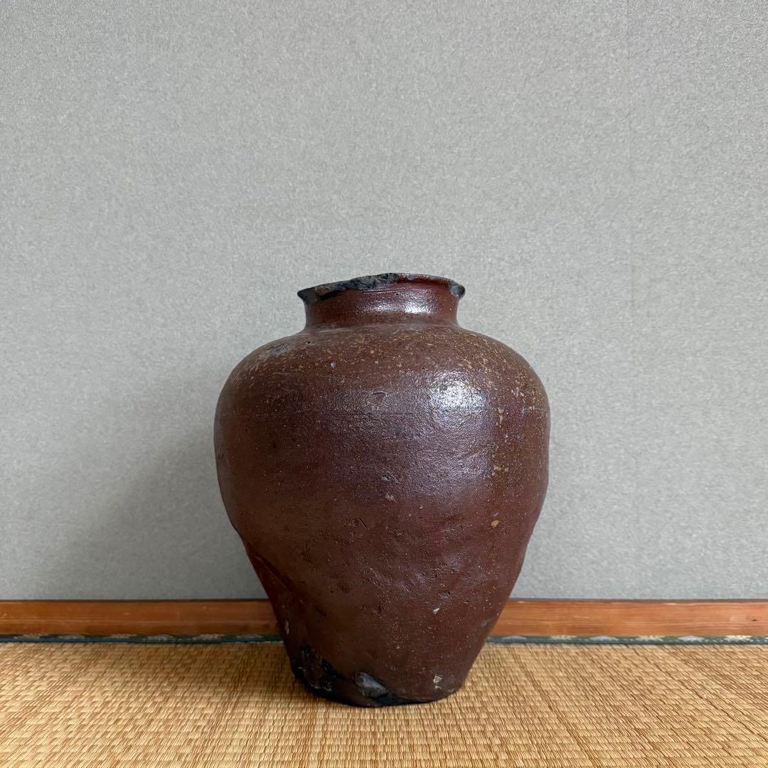 古常滑 自然釉 壺 種壺 桃山時代 古瀬戸 古備前 古信楽 古美術 骨董 古道具