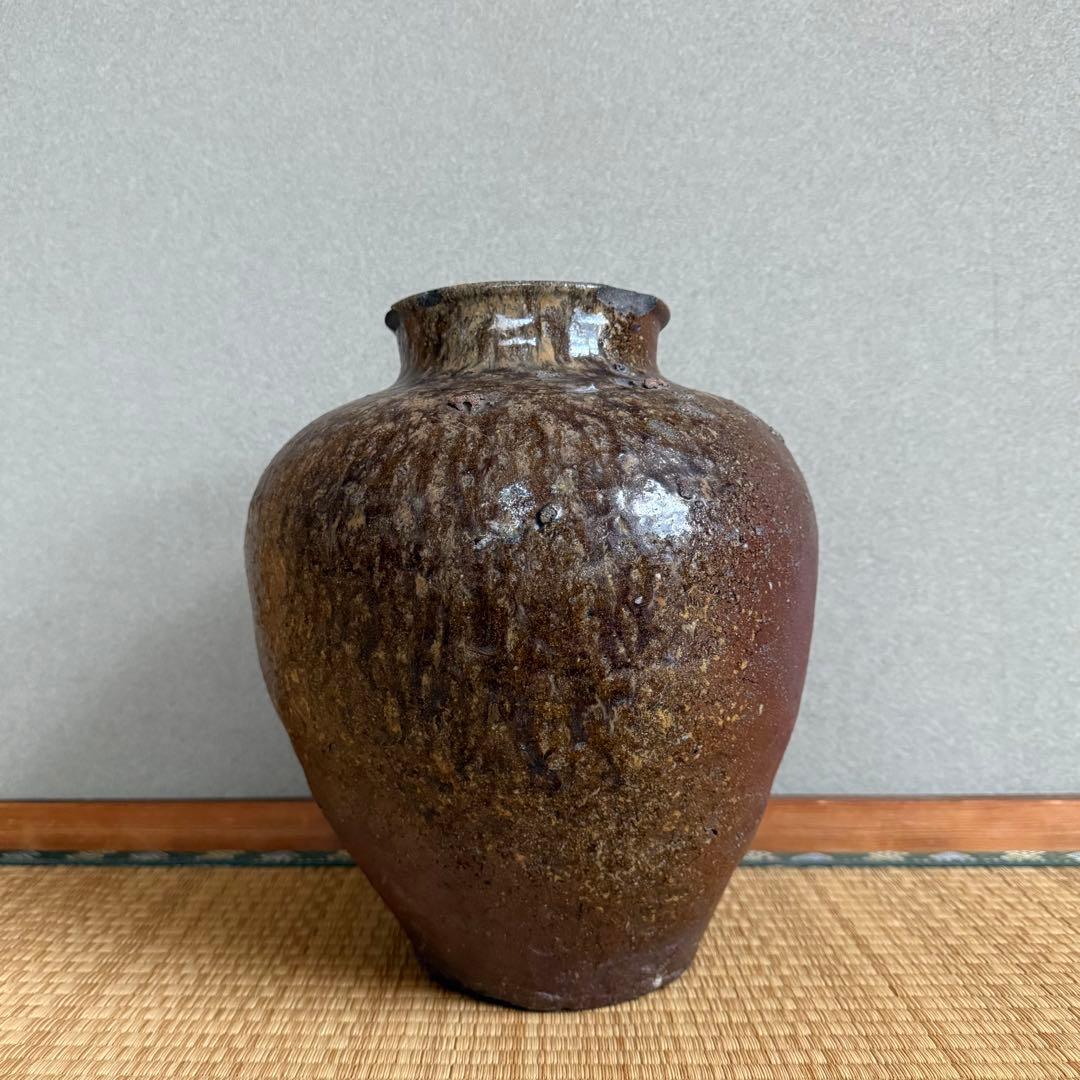 古常滑 自然釉 壺 種壺 桃山時代 古瀬戸 古備前 古信楽 古美術 骨董 古道具
