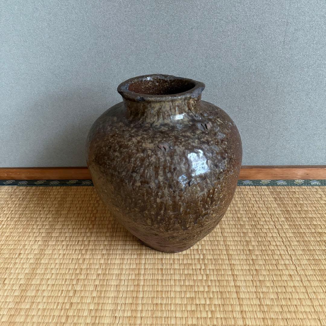古常滑 自然釉 壺 種壺 桃山時代 古瀬戸 古備前 古信楽 古美術 骨董 古道具